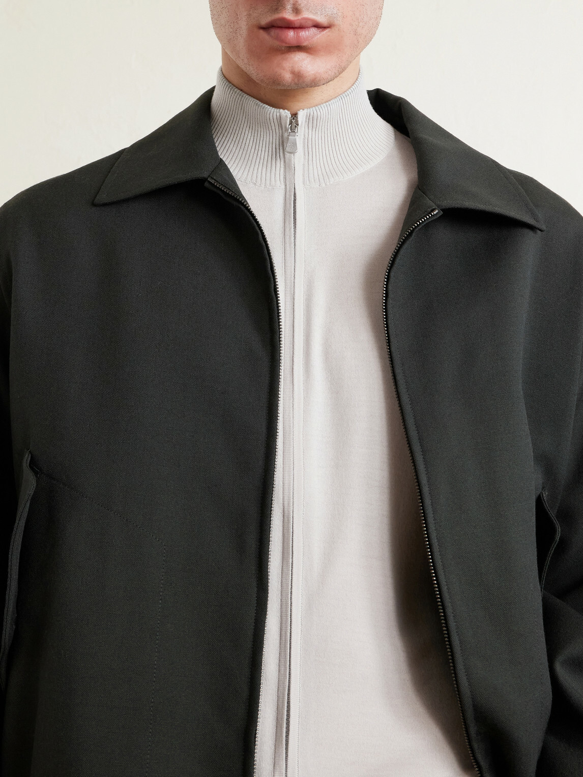 Eleventy - Wool Zip-Up Cardigan - Gray