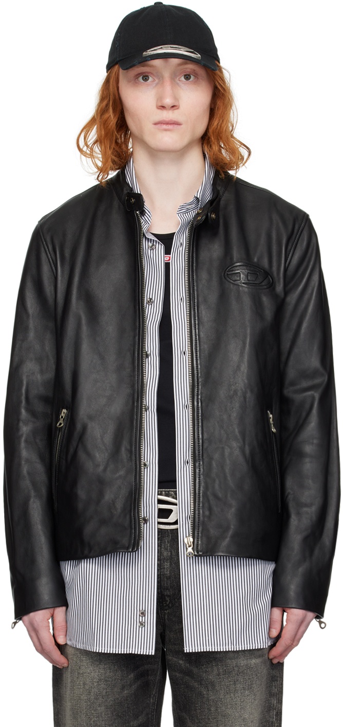 Photo: Diesel Black L-Metalo Leather Jacket