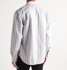 Club Monaco - Button-Down Collar Striped Cotton Oxford Shirt - Gray