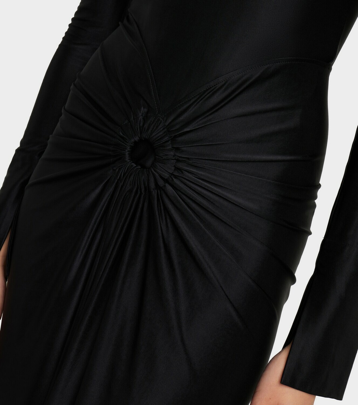 Victoria Beckham Frances gathered jersey midi dress