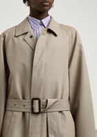Maison Margiela Belted Cotton-blend Trench Coat Stone