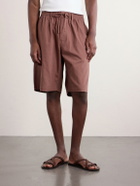 Kardo - Milo Straight-Leg Cotton Drawstring Shorts - Brown