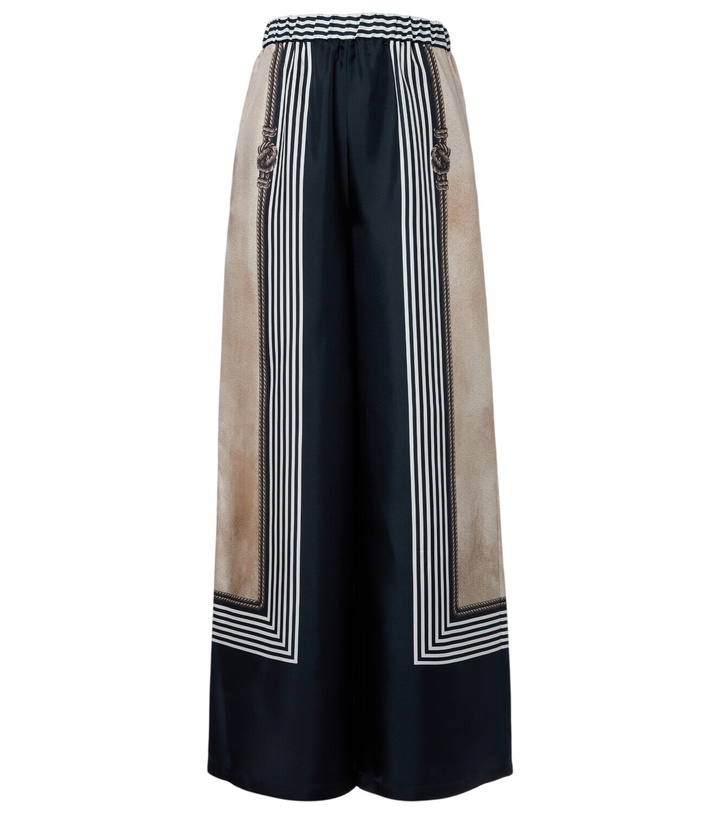 Photo: Max Mara Printed silk twill palazzo pants
