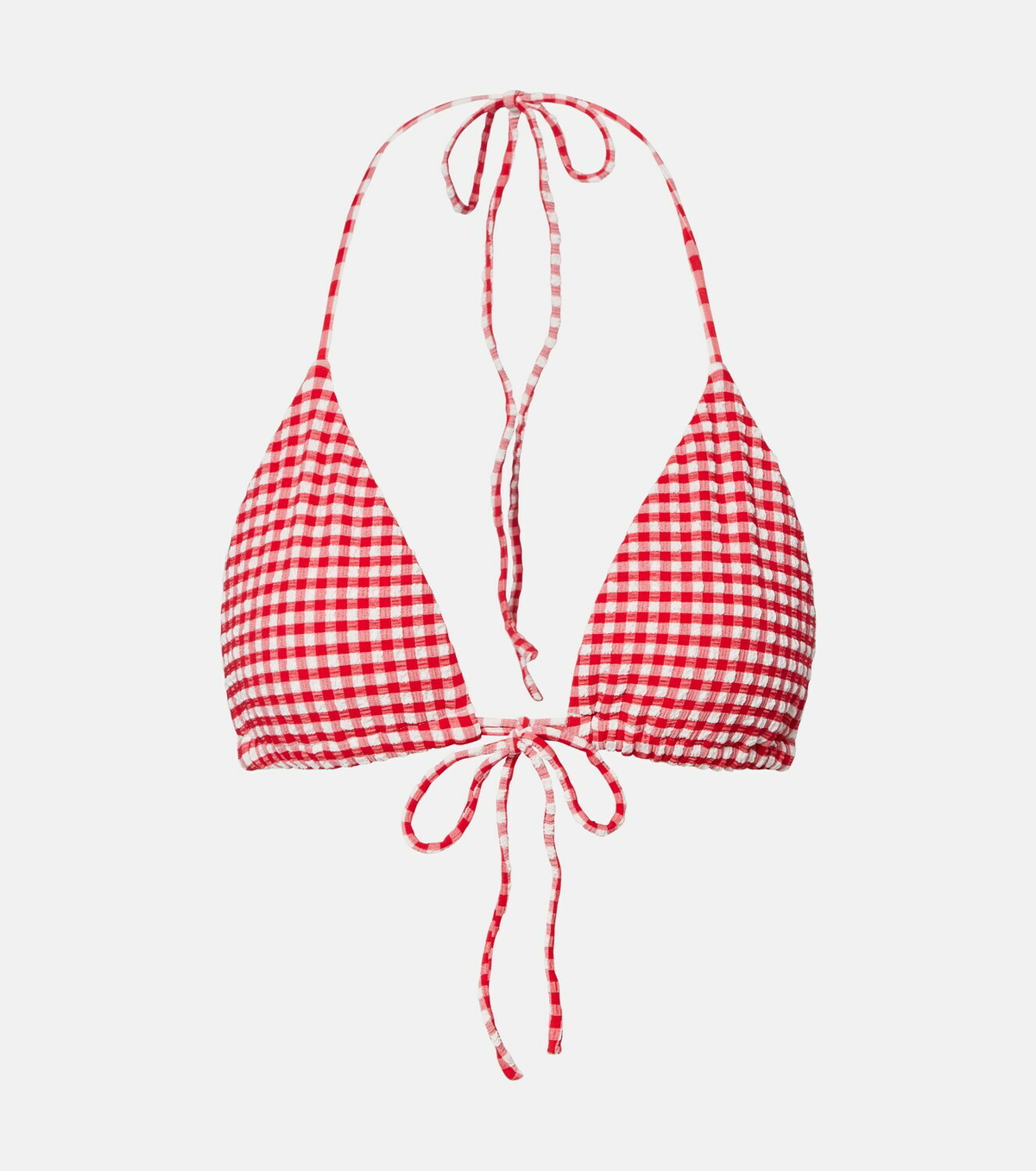 Montce Emma gingham seersucker bikini top