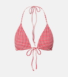 Montce Emma gingham seersucker bikini top