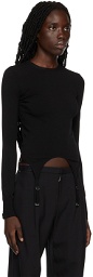 Dion Lee Black Garter Long Sleeve T-Shirt
