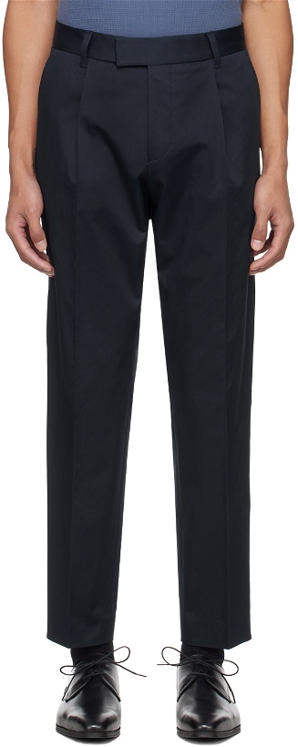 Photo: BOSS Navy Porsche Edition Pleated Trousers