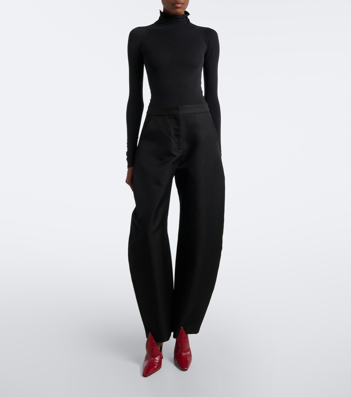 Alaïa Croc-effect leather mules