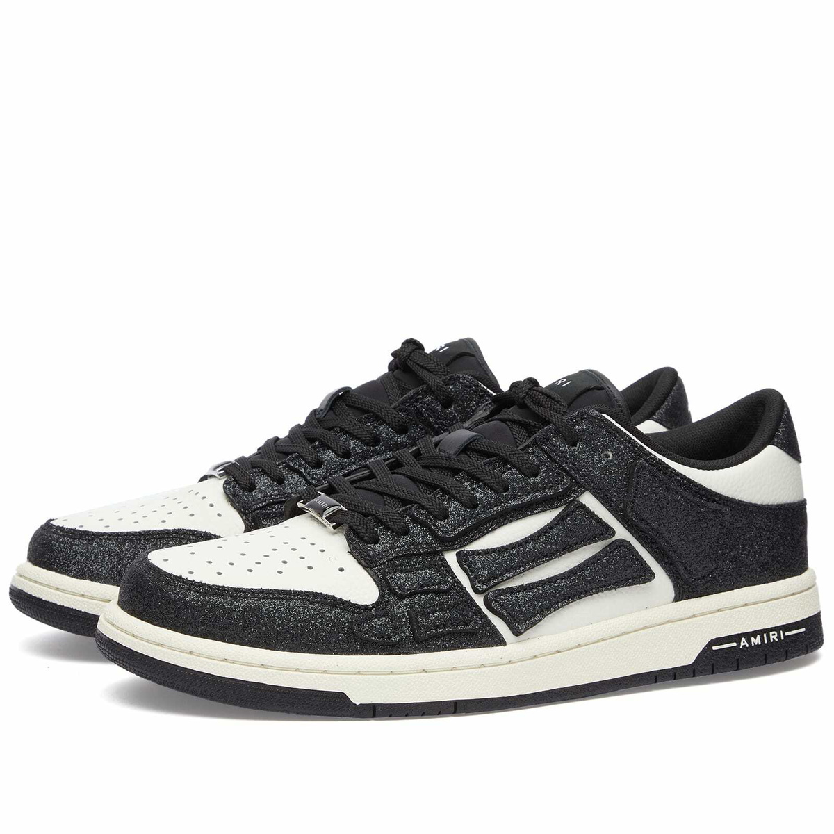 スニーカー AMIRI Women Sneakers AWFOSR1062 BLACK AMIRI Women's Crystal Skel Low Top Sneakers in Black Amiri