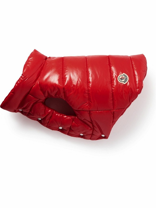 Photo: Moncler Genius - Poldo Dog Couture Logo-Appliquéd Quilted Padded Shell Dog Gilet - Red