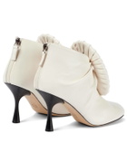 Loewe Pleated-buckle leather ankle boots
