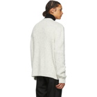 Maison Margiela White Distressed Hem Cardigan