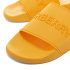 Burberry Men's Furley Logo Slide in Yellow