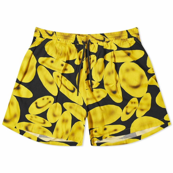 Photo: MARKET Men's Smiley Afterhours Easy Shorts in Washed Black