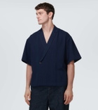 King & Tuckfield Denim wrap shirt