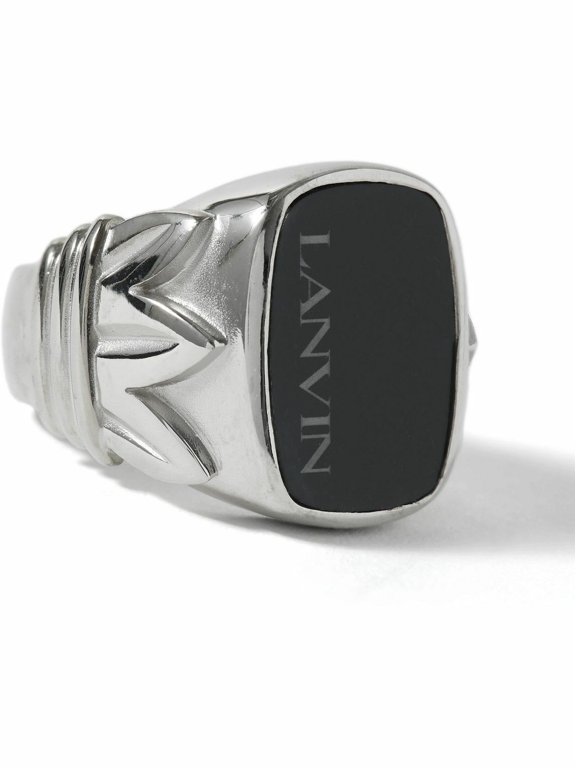 Photo: Lanvin - Silver-Tone and Enamel Ring - Silver
