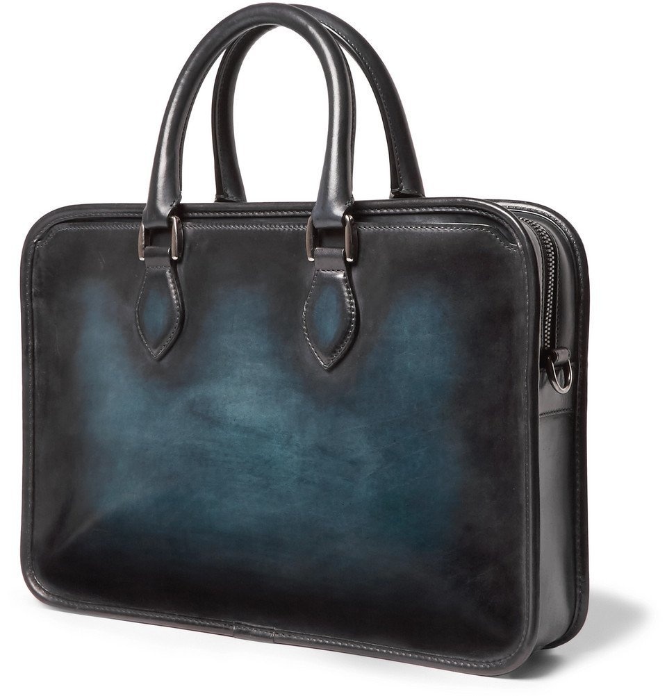 Berluti - Un Jour Mini Leather Briefcase - Men - Blue Berluti