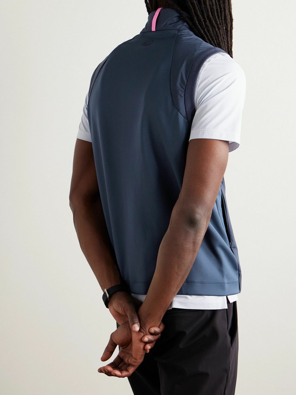 G/FORE - The Maverick Hybrid Stretch Recycled-Nylon and Jersey Gilet - Blue