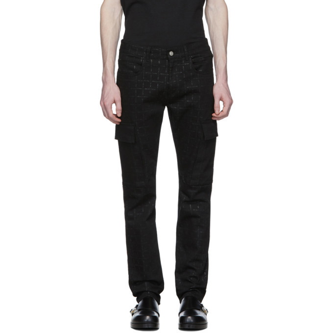 Photo: 1017 ALYX 9SM Black Denim Logo Cargo Pants