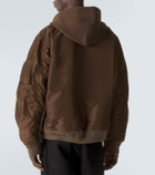 Sacai Cotton-blend and twill hoodie