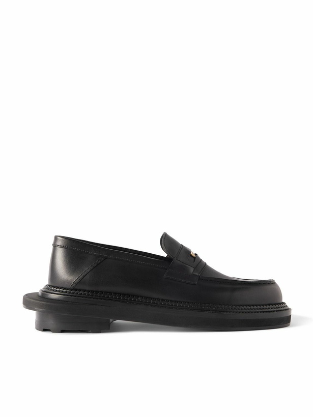 Photo: J.M. Weston - Sacai Embellished Leather Loafers - Black