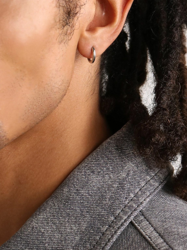 Photo: Spinelli Kilcollin - Micro 18-Karat White Gold Single Hoop Earring