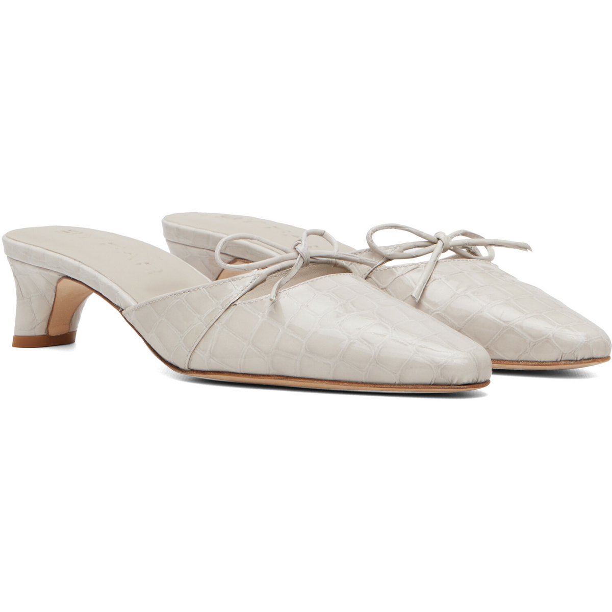 BY FAR White Babybow Heels
