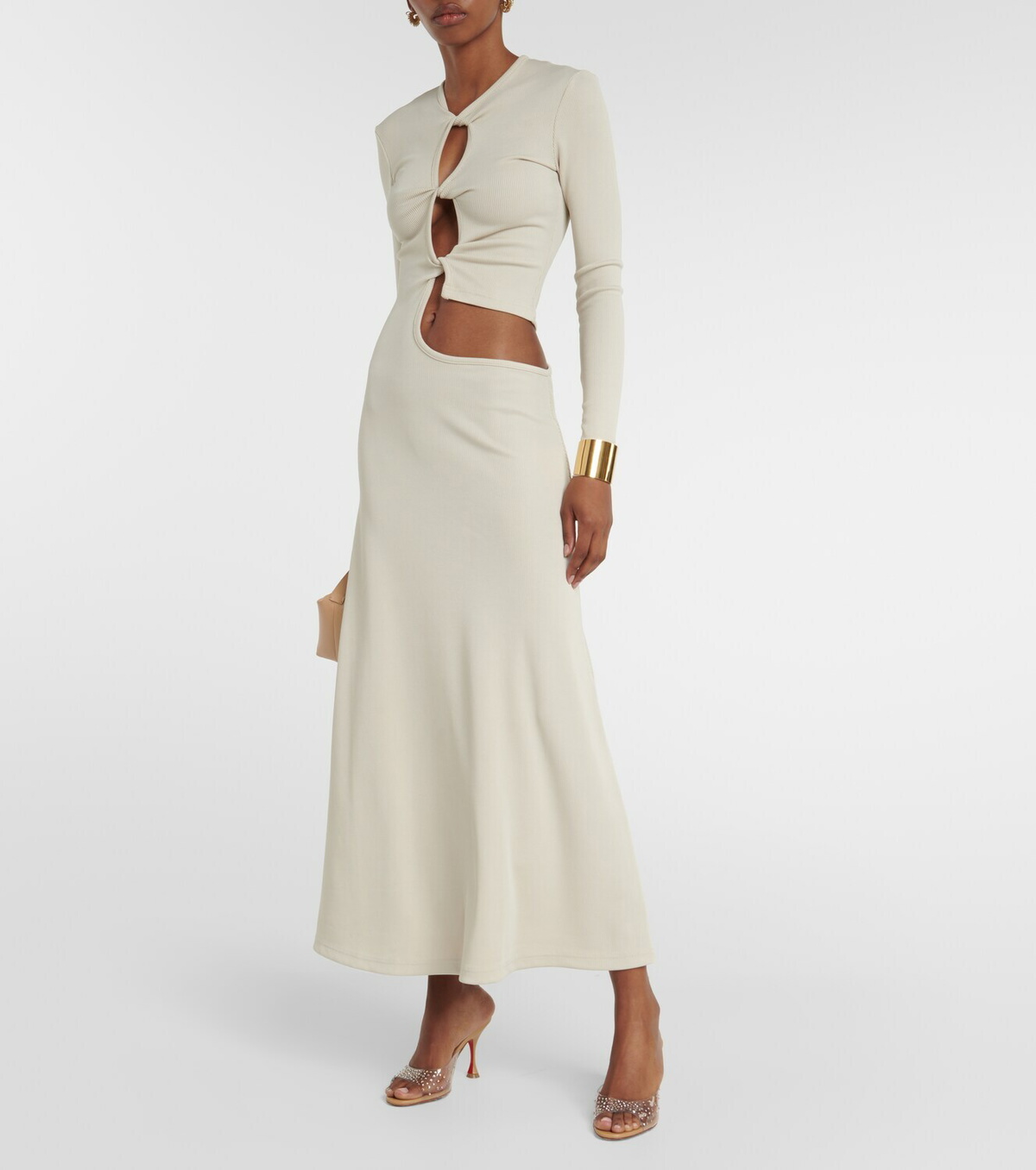 Christopher Esber Open Twist ribbed-knit maxi dress Christopher Esber Christopher Esber Open Twist ribbed-knit maxi dress Christopher Esber
