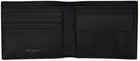 Saint Laurent Black Croc Monogram Bifold Wallet