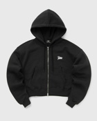 Patta Basic Cropped Zip Hooded Sweater Black Hoodies|Zippers