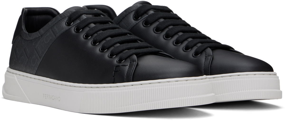 Ferragamo Black Low Top Sneakers Salvatore Ferragamo