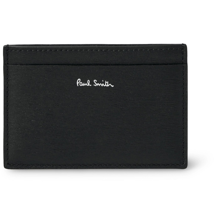 Photo: Paul Smith - Colour-Block Textured-Leather Cardholder - Black