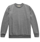 Fear of God - Oversized Logo-Print Mélange Loopback Cotton-Blend Jersey Sweatshirt - Gray