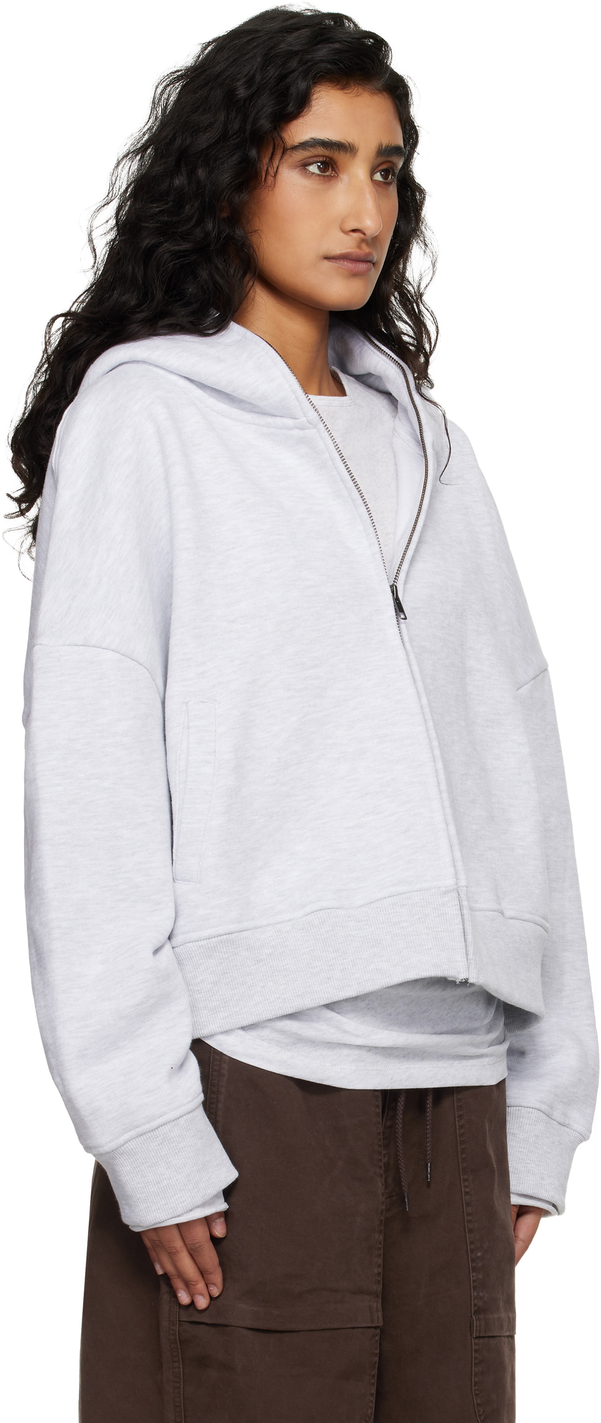 Entire Studios Gray Eternal Zip Hoodie
