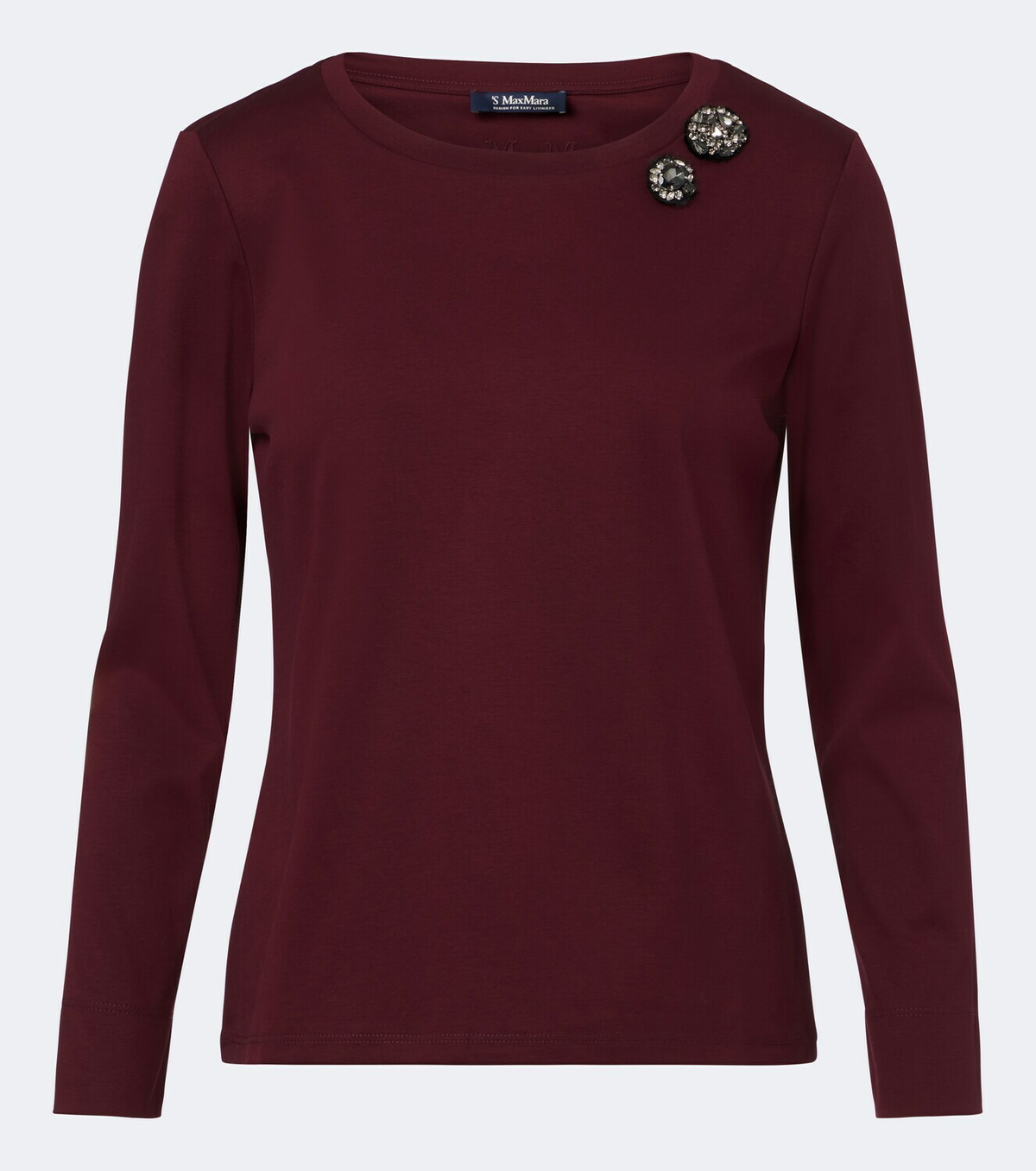 'S Max Mara Embellished cotton-jersey T-shirt