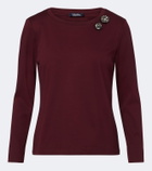 'S Max Mara Embellished cotton-jersey T-shirt