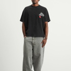 God Made Men's GM Logo Wrapped T-Shirt in Washed Black