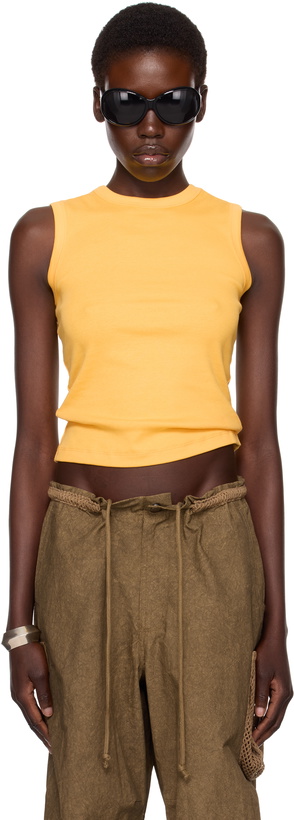 Photo: FLORE FLORE SSENSE Exclusive Yellow Esmé Tank Top