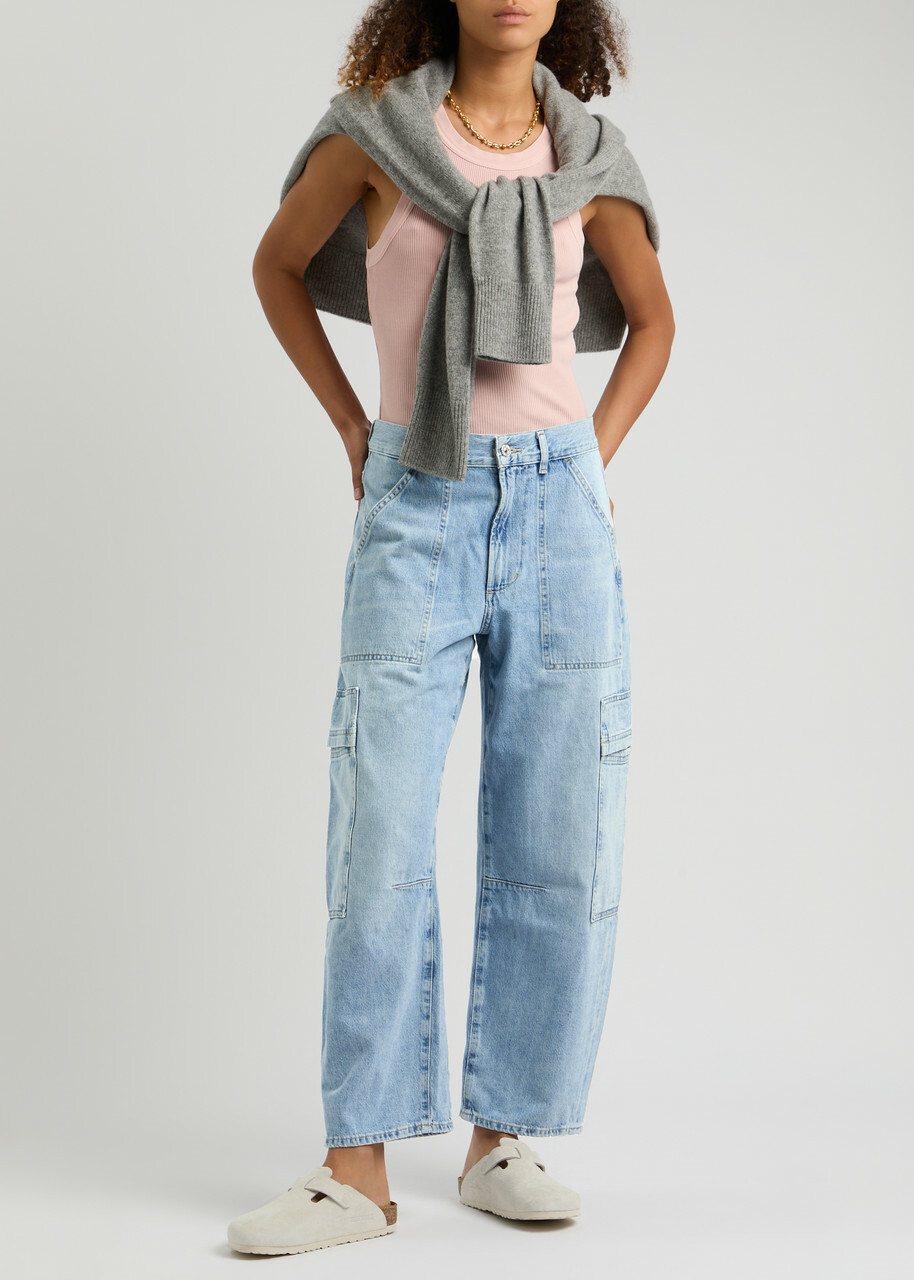 Citizens OF Humanity Marcelle Tapered Cargo Jeans Blue