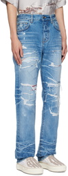 AMIRI Blue Distressed Jeans