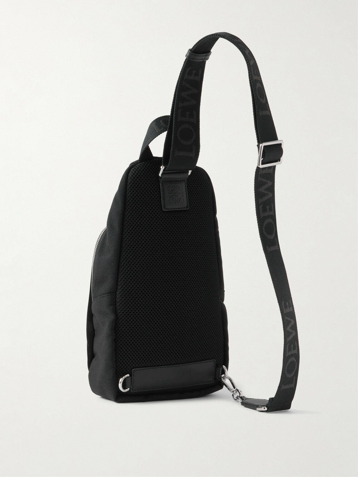 LOEWE - Flex Sling Leather and Suede-Trimmed Canvas Bag