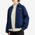 Adidas Women's Pinstripe H Jacket in Night Indigo/Off White