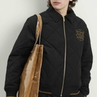 Drôle de Monsieur Men's Braided Slogan Jacket in Black