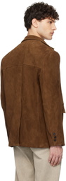 Tonywack Brown Suede Tailored Leather Jacket