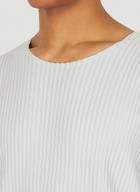 Plissé Short Sleeved T-Shirt in Grey