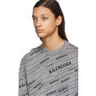 Balenciaga Grey Jacquard Sweater