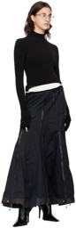HODAKOVA Black Double Trouser Maxi Skirt