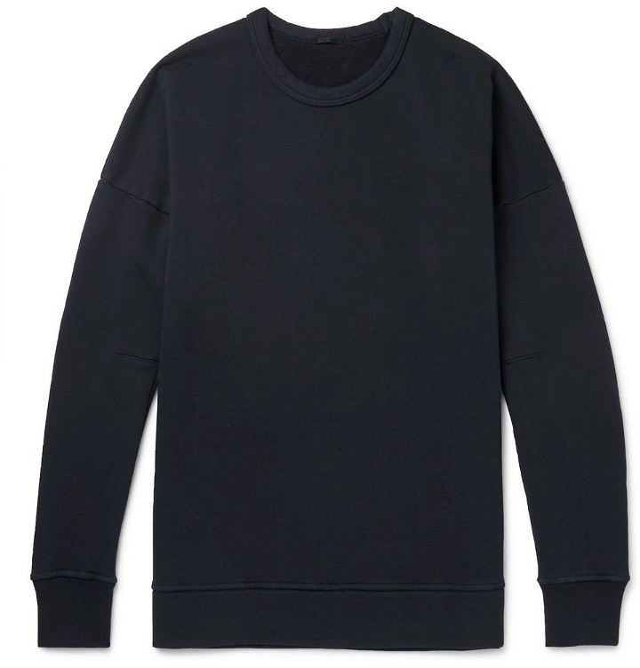 Photo: Ten C - Garment-Dyed Fleece-Back Cotton-Jersey Sweatshirt - Black