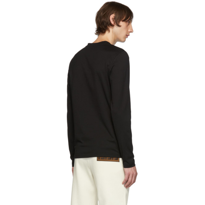 Fendi Black Mesh Bag Bugs Long Sleeve T-Shirt Fendi