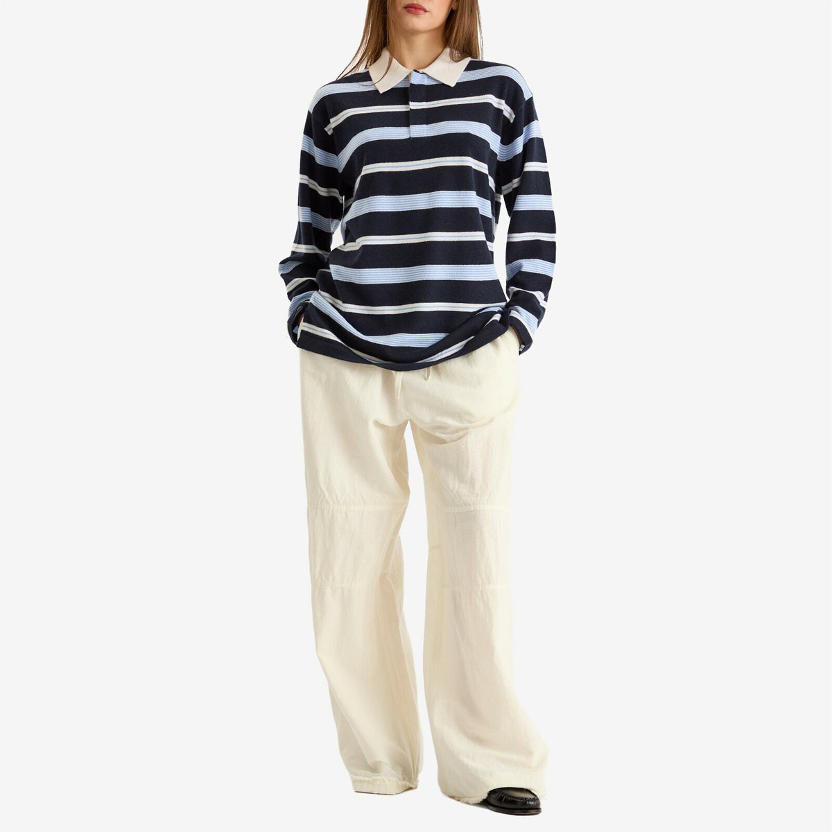 GUEST IN RESIDENCE Women's Striped Rugby in Midnight Combo
